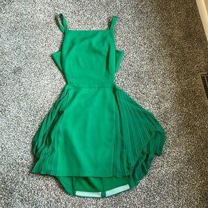 Backless Green Cocktail Dress
